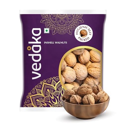 Amazon Brand – Vedaka Premium Inshell Walnuts, 500g