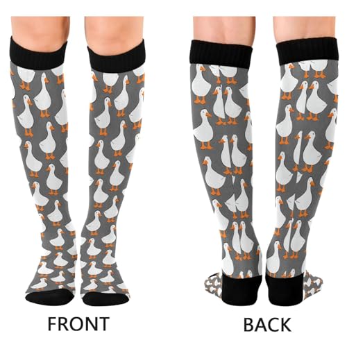Image of Wusikd Heartbeat Symbol Compression Socks for Women and Men Circulation Black Long Socks for Athletic Running 1