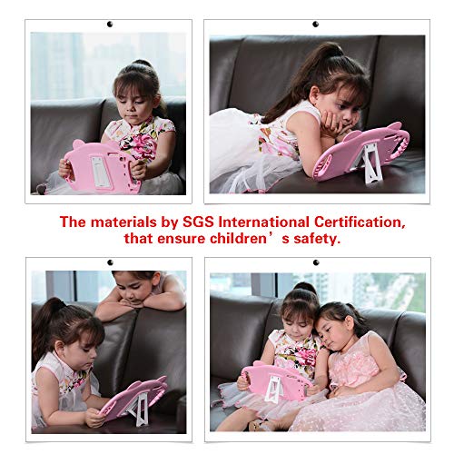 Pzoz Case Compatible For Ipad Mini 1/2/3/4 Case For Kids Shockproof Silicone Handle Stand Proof Boys Bear Cover For Apple Ipad Mini 1St Generation Gen 7.9'' 1 2 3 4 (Pink) #TOP5