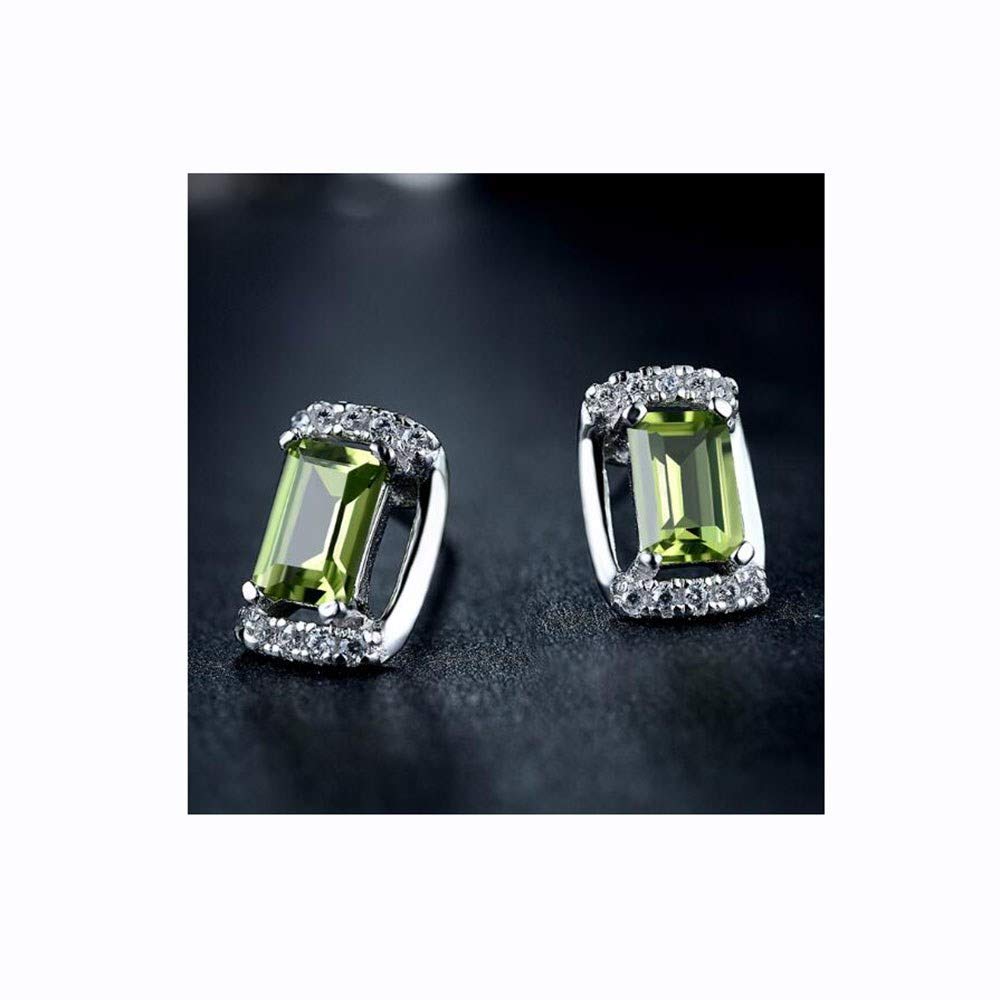 Pendientes Pendientes de Plata esterlina con Forma de Regalo para Damas, Diamantes y Diamantes.