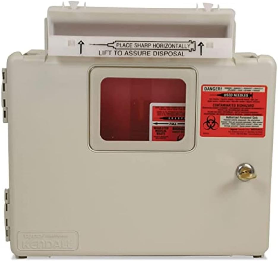 Kendall Wall Unit for 2 and 5 Quarts Sharps Container, 11.75"H x 5.5"D x 13"W