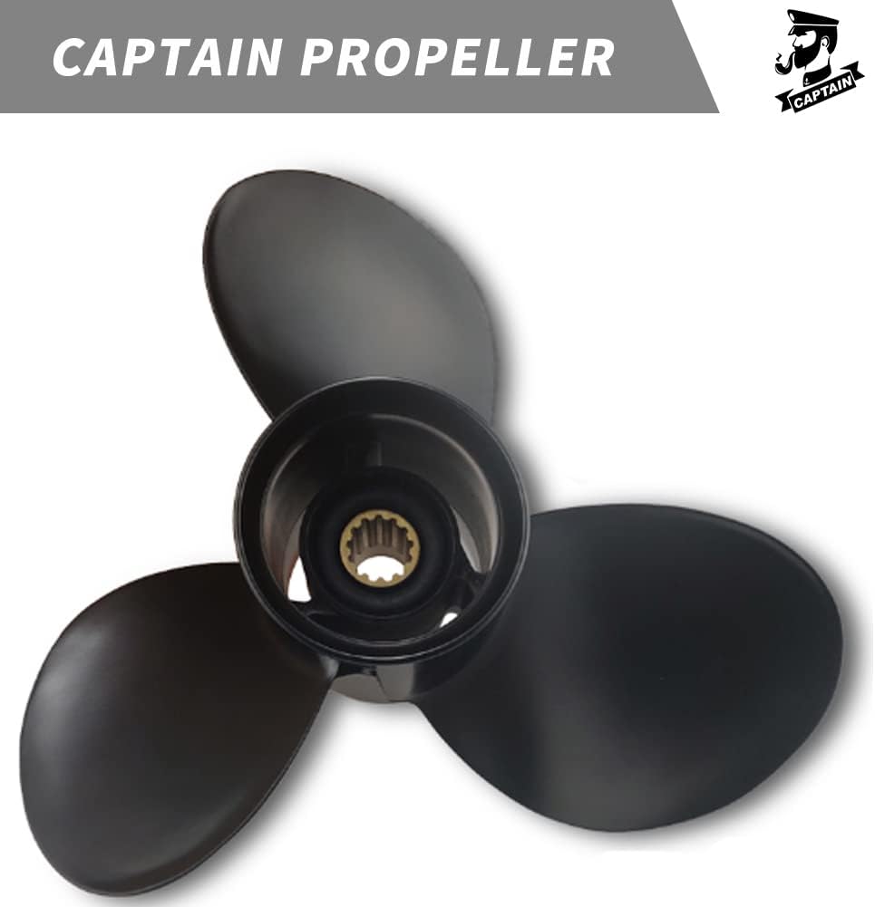 Boatman Boat Engine Propeller fit Suzuki 35hp-65hp Aluminium Outboard Propeller,13 Spline Tooth 3 Blade,RH