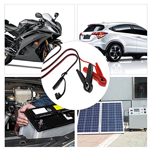 The Lord of the Tools SAE Connector to Battery Alligator Clip Extension Cable 16AWG DC 12V SAE Quick Release Adapter to Alligator Clips Quick Disconnect Cable for Solar Panels 1m by The Lord of the Tools - Used condition - Image 2
