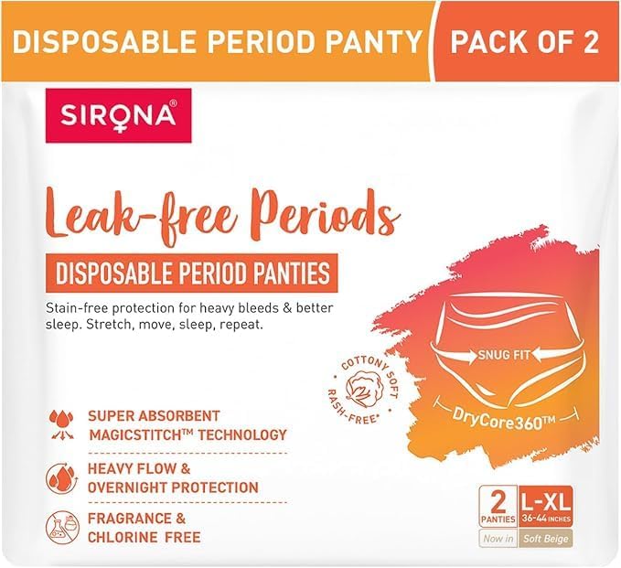 Disposable Period Panty for Girls & Women |S-M | Pack of 5 | 360° Coverage for Stress Periods | Leakage Protection for Heavy Flow | Rash Free | Super Absorbent with Comfortable Fit