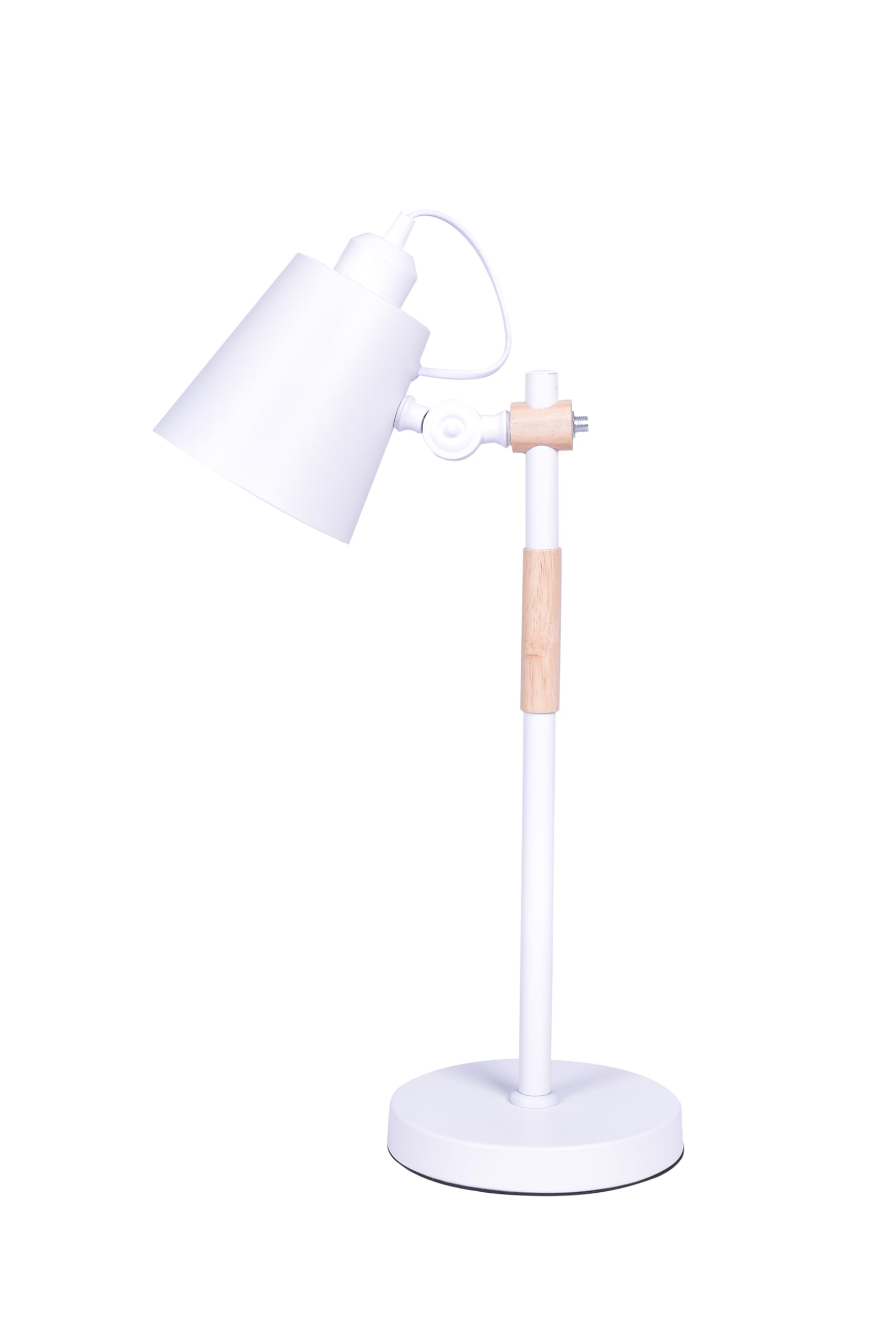 TEKLED® LED Desk Lamp Scandi Sleek Rotatable Table Light with Wood  Feature Replaceable E27 Edison Screw Bulb Holder for Bedside Reading  Office