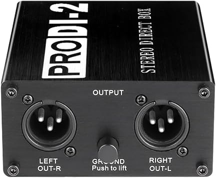 1 PCS ProDI-2 Passive Stereo Direct Box Audio DI Box Direct Injection Box Low Noise Guitar DI 2 Channel Audio Converter