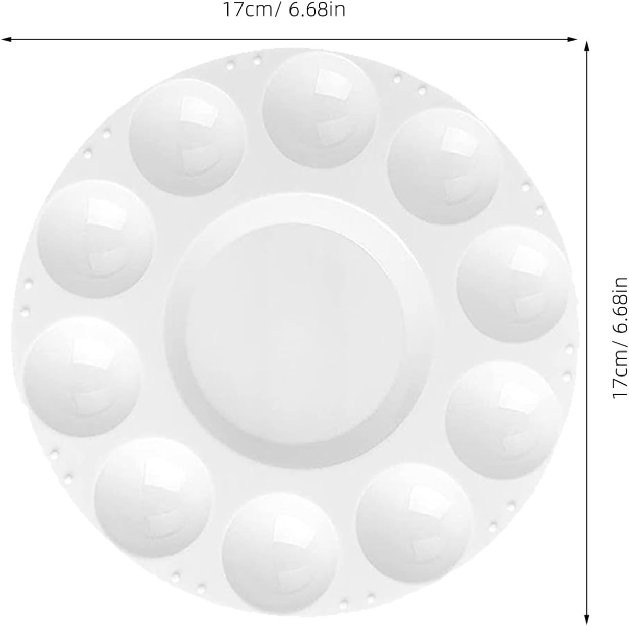 15pcs Paint Pallet Round Watercolor Pigment Tray Fixing Plate Paint Mixing Tray for Artists Hobbyists
