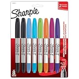 Sharpie Marcadores Permanentes, Doble Punta, Surtidos, 8 Piezas
