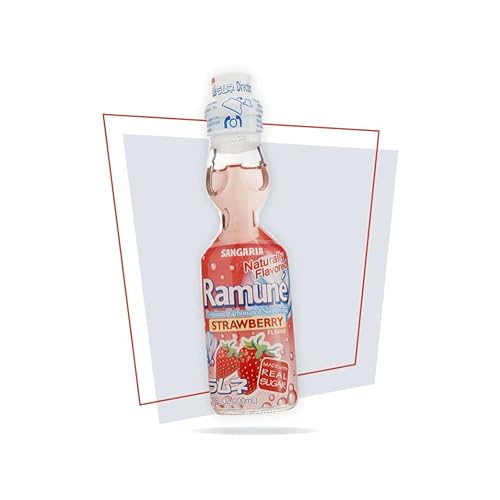 Miniatura 3 de Sangaria Ramune - Bebidas blandas japonesas soda de mármol carbonatadas paquete variado paquetes combo de recuerdos de mezcla original fresa naranja