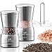Premium Salt and Pepper Grinder Set - Stainless Steel Mills with Stand in Luxurious Gift-Box - Shakers with Ceramic Grinders and Adjustable Coarseness - Bonus: eBook