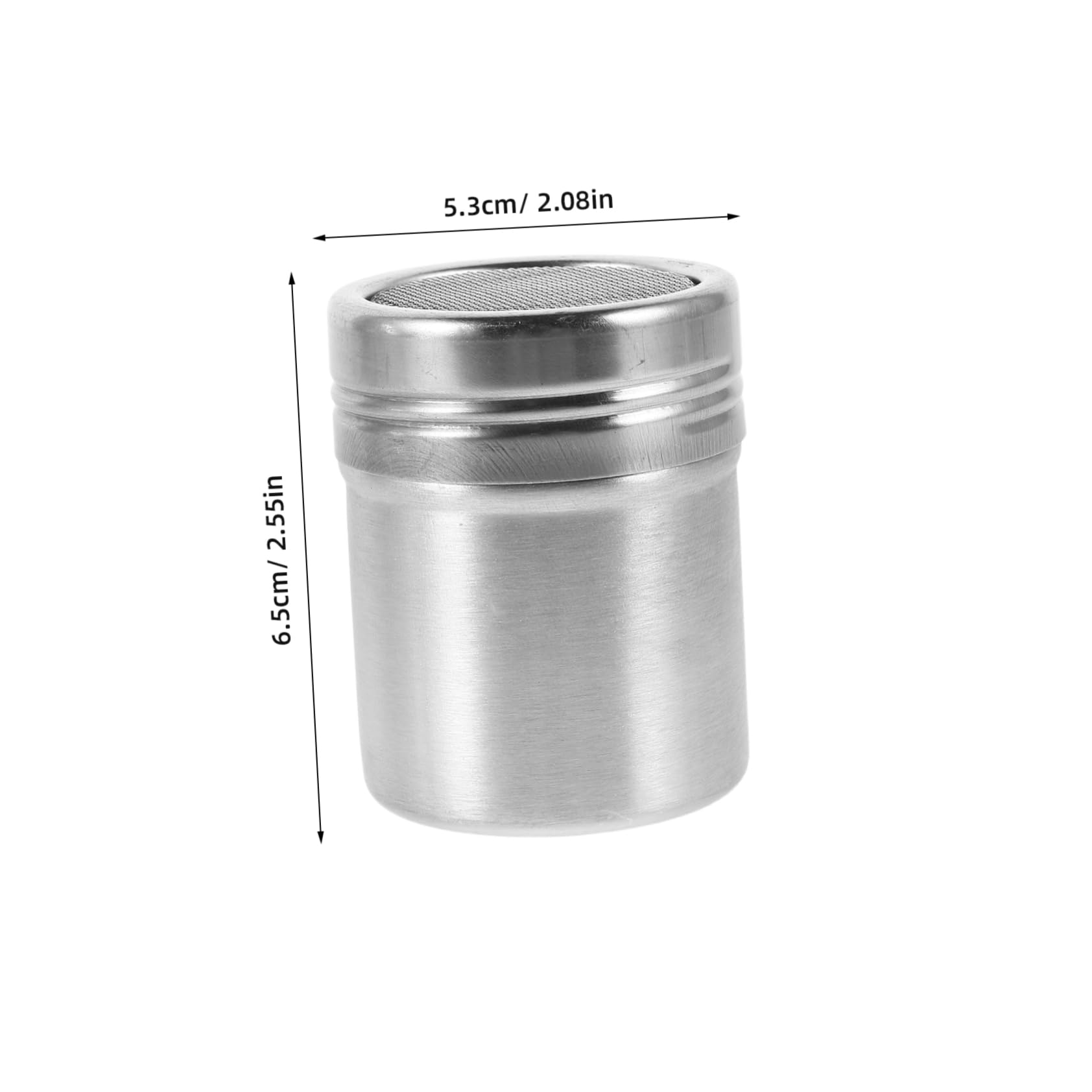 FUNOMOCYA Stainless Sifter Shaker for Powder Condiment Spice Versatile Kitchen Tool for Coffee Cocoa and Seasoning Sprinkling Silver Finish