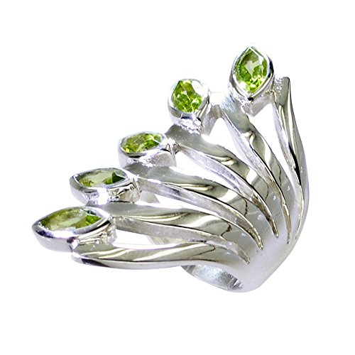 Bague péridot naturel en argent faite main, un bijou d'exception - 2