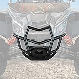 SAUTVS Front Pre-Runner Bumper for Maverick X3, Combined Black Front Brush Guard Protector Heavy Duty Bumper for Can-Am Maverick X3 Max Turbo R RR 2017-2025 Accessories (Replace #715002878)