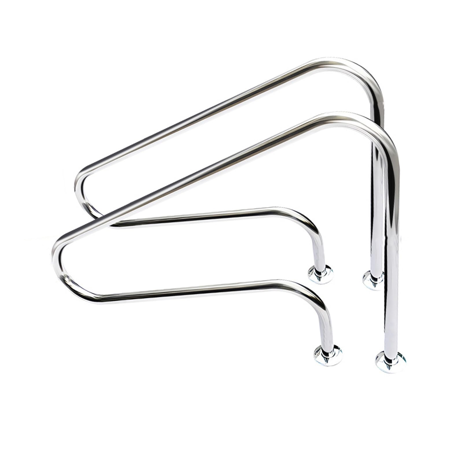TYYCKJ 2-piece Pool Handrail Set, 49.2 X 31.5 Inch Stainless Steel, 330 Lb Load Capacity, Suitable for Pool Steps, Patios, and Spa Pools