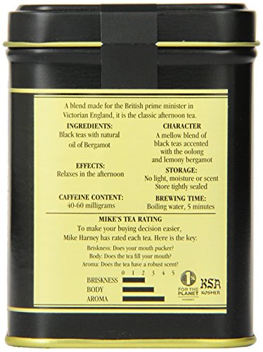 Harney & Sons Black Earl Grey Loose Leaf Tea, 4 Ounce & Paris Loose Tea In 4 Oz Tin, Fruity Black Tea With Caramel, Bergamot And Vanilla Flavors #TOP2