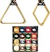 Viper by GLD Products Billiard Master Pool Ball Set, Wood Triangle Ball Rack, and Wood 9-Ball Rack, Muti