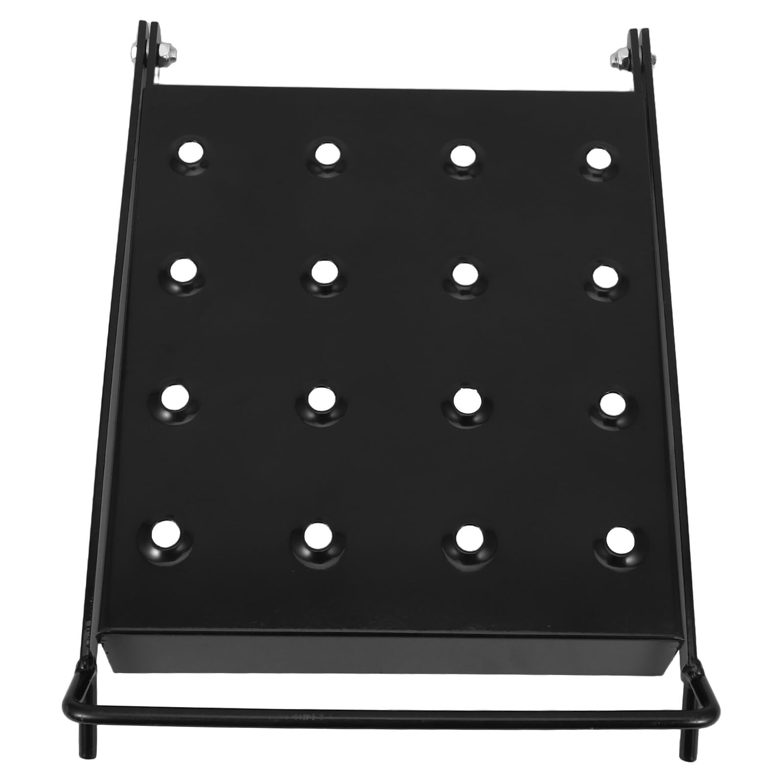 Plataforma Escalera Plegable Negra Hierro 38X28 CM Superficie Antideslizante Compacta y Regulowana para Herramientas Accesorio Seguro para Escaleras Extensibles en Trabajos