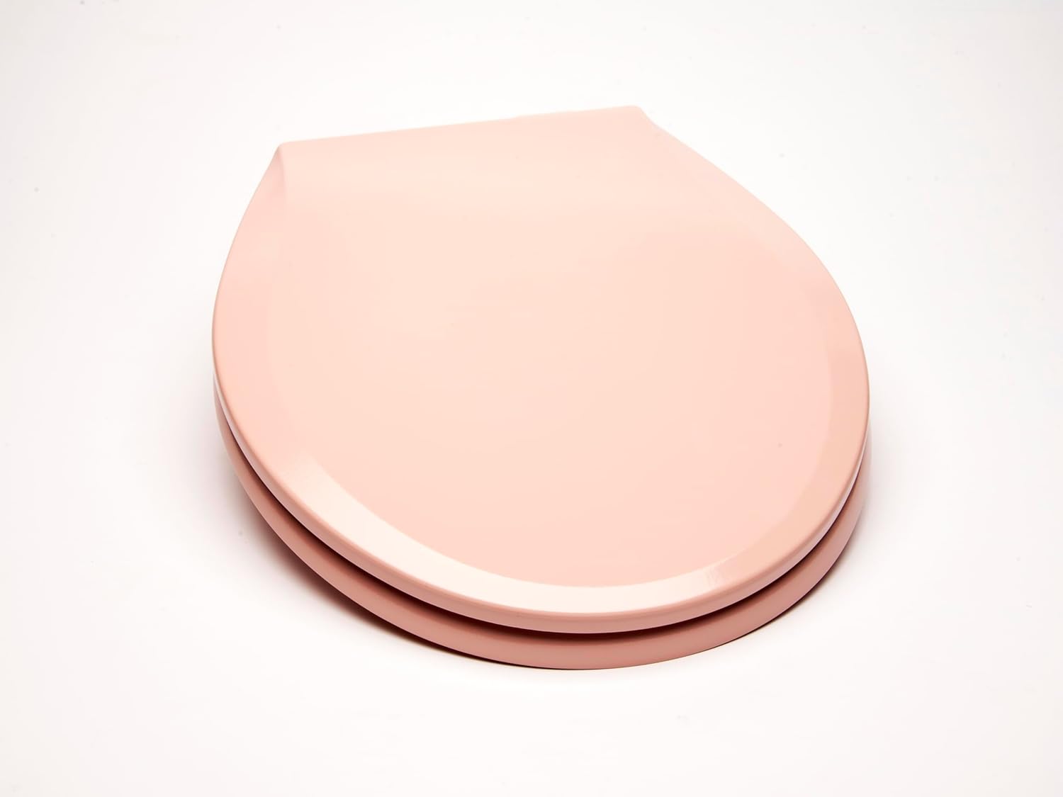 1Q1R5-20 Premium Molded Wood Toilet Seat with Vari-Adjust Release ‘N’ Clean Lok-Down Hinge and Quik-Lok Mounting Hardware, Round, Venetian Pink