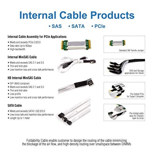 10Gtek# 6G Internal Mini Sas 36Pin Sff-8087 Male To 4X Sata 7Pin Female Fan-Out Cable, 1-M(3.3Ft) #TOP5