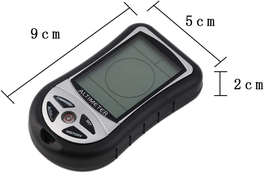 TOPCHANCES Multifunctional 8 in 1 Digital LCD Compass Altimeter Barometer Thermometer Weather Forecast Hygrometer Barometer Clock Calendar for Outdoor Hiking Camping : Sports & Outdoors