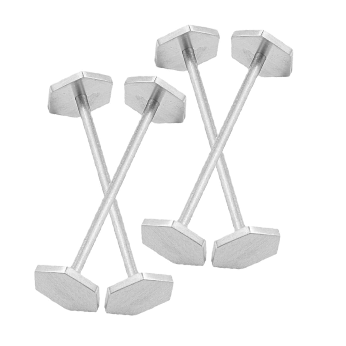 BEBEMOKO 4pcs Stainless Steel Chopstick Holder Kitchen Tabletop Spoon Rest Chopsticks Holders Chopsticks Rest Chopstick Fork Rest Desktop Decorative Fork Rest Tableware Rest Stand Silver