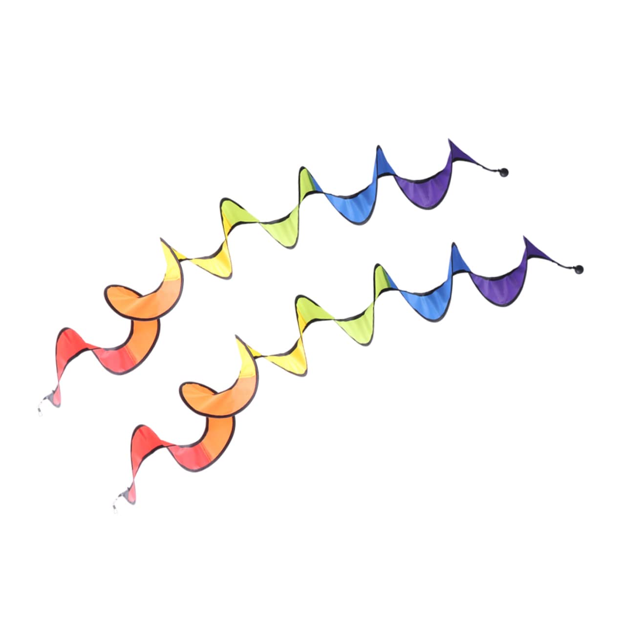 BEBEMOKO 2Pcs Colorful Spiral Wind Spinners Eye Catching Rainbow Garden Decor for Outdoor Camping and Lawn Hanging Windmill Decoration for Tents and Picnics