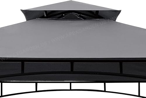 Miniatura 7 de APEX GARDEN Toldo de repuesto para el modelo #L-GG034PST, HD Hampton Bay Heathermoore Patio al aire libre 8 pies x 5 pies Gazebo para parrilla (solo