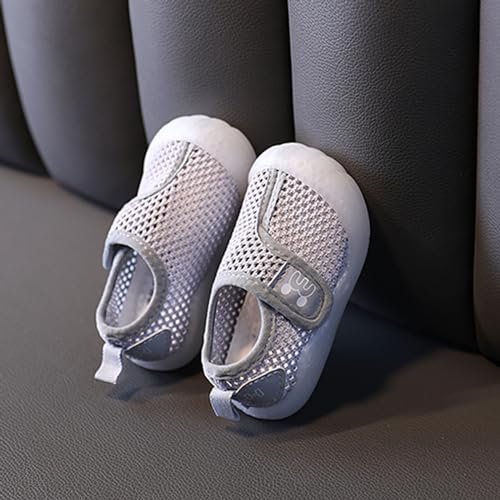 Infant Baby Boys Girls Sneaker Baby Mesh Slip On Shoes for Spring and Summer Baby Shoes Infant Boy Girl (Grey, 23)2
