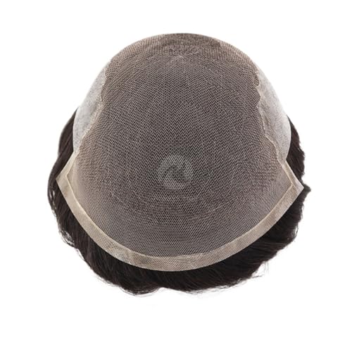 Perruque pour hommes solution calvitie cheveux raides denses 6x8