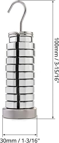 Miniatura 6 de QWORK Juego de pesas ranuradas, 13 pesos con colgador y estuche