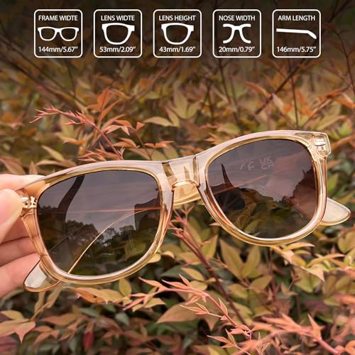 Image of Joopin Square Sunglasses Polarized UV400 Designer Sun Glasses Men Women | Oversized, Plastic Frame, Retro, Vintage, Unisex, Trendy Shades for Driving, Party, Fishing, Business, Costume