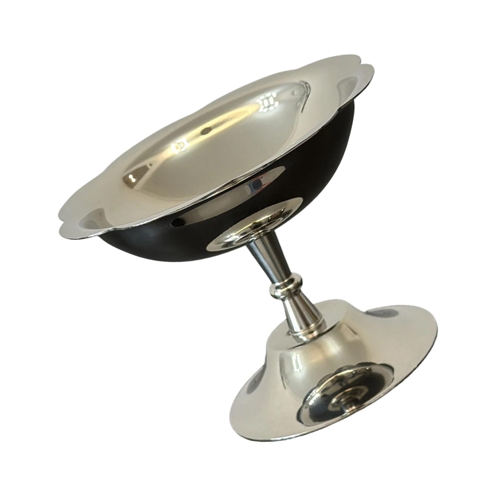 jiingekk Stainless Steel Puddings Cups Footed Bowl for Dessert Ice Cream and Cake Perfect for Home Parties and Cafes High Foot Bowl
