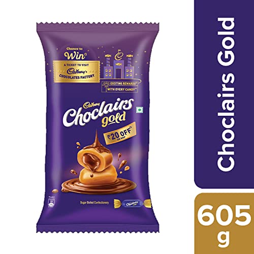 Image of Cadbury Choclairs Gold, 605g (110 Units * 5.5 g EACH) & Bournvita Health Drink, 500 g