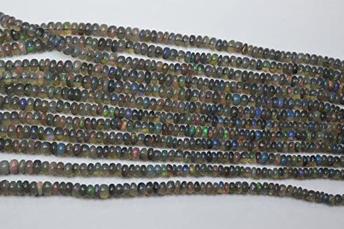 Perles Opale Noire sans aspérité : fil de rondelles pour éviter les accrocs