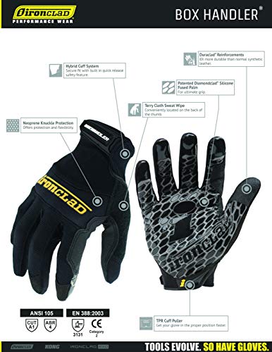 Ironclad Bhg-06-Xxl Box Handler Glove-Double Extra Large #TOP3