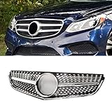 HZTWFC ABS Front Bumper Grill Diamond Front Grille For Mercedes-Benz 2009-2013 E Coupe Class W207 E200 E250 E350 E550 2 Door
