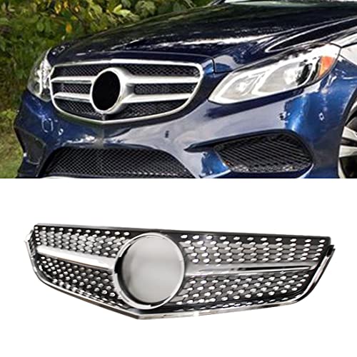 HZTWFC ABS Front Bumper Grill Diamond Front Grille For Mercedes-Benz 2009-2013 E Coupe Class W207 E200 E250 E350 E550 2 Door