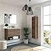 ARKITMOBEL Mueble de Baño Suspendido con 2 Puertas y Espejo, Modulo Colgante,...