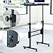 VIVO Mobile 32 x 16 inch Computer Workstation, Standing Portable Desk with Wheels for Laptop Work, Home Office, Black, CART-V02A