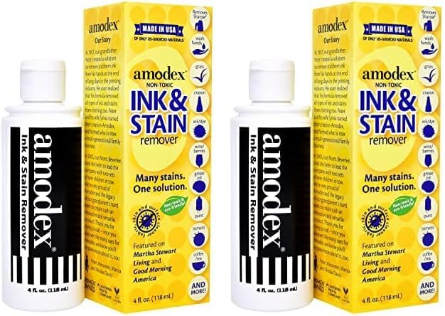 Amodex Products Inc 104 Liquid Ink & Stain Remover 4oz, Fresh and Clean (Pack of 2)
