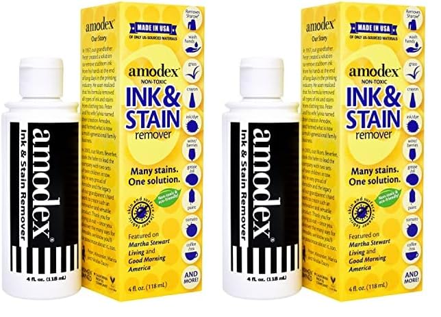 Amodex Products Inc 104 Liquid Ink & Stain Remover 4oz, Fresh and Clean (Pack of 2)