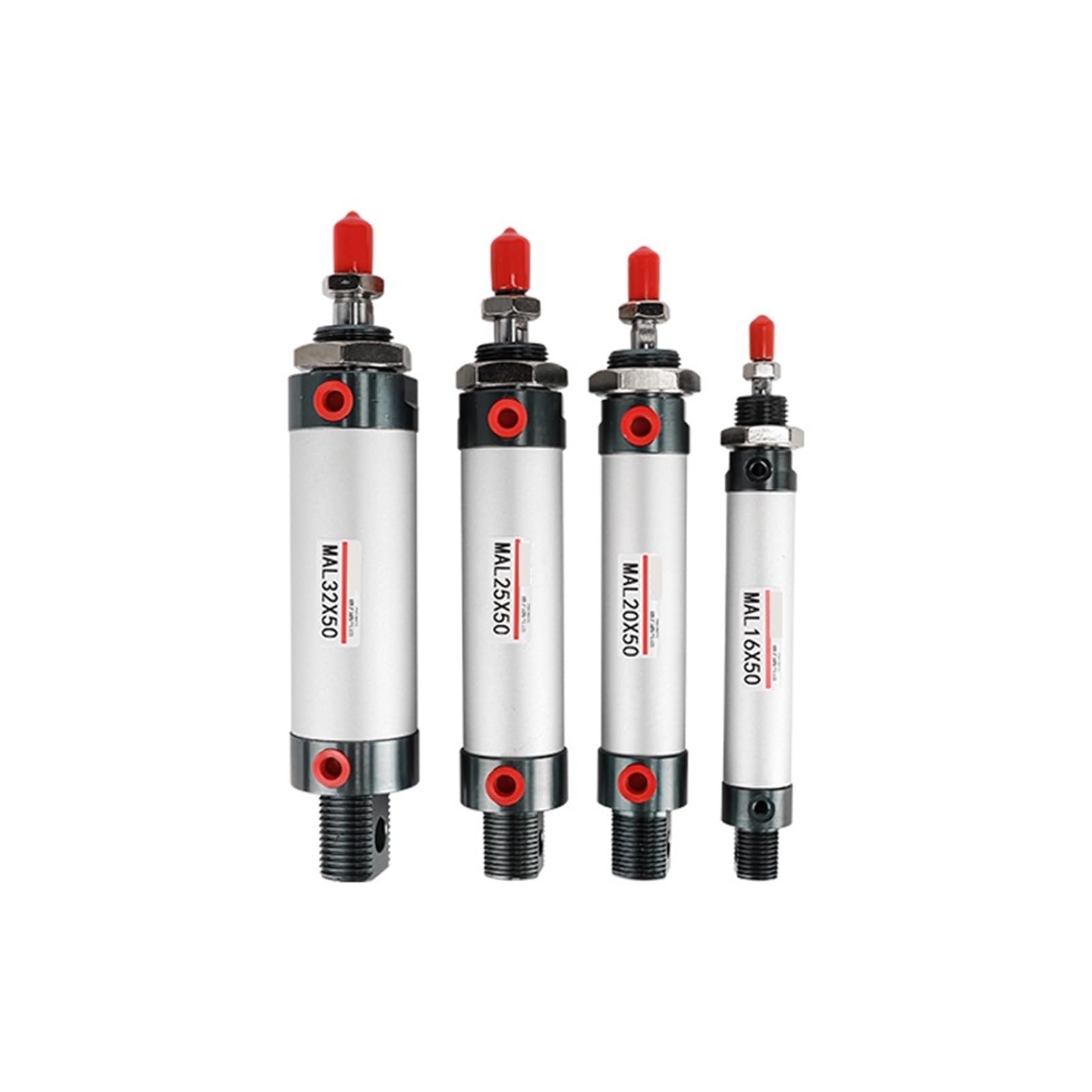 Vérin pneumatique MAL mini cylindre en aluminium à double action fluide et précis