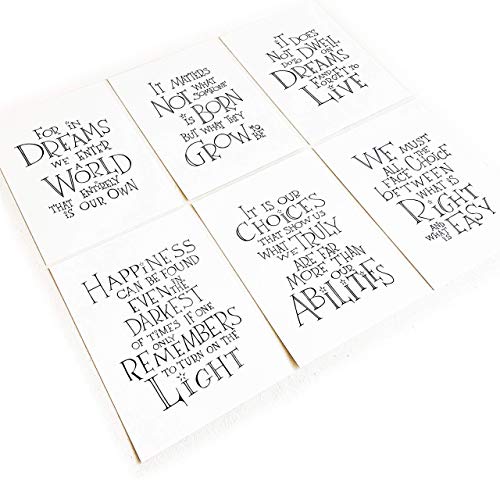 Amazon.com: 5x7 inches - Set of 6 Inspirational Quotes Art Print on ...