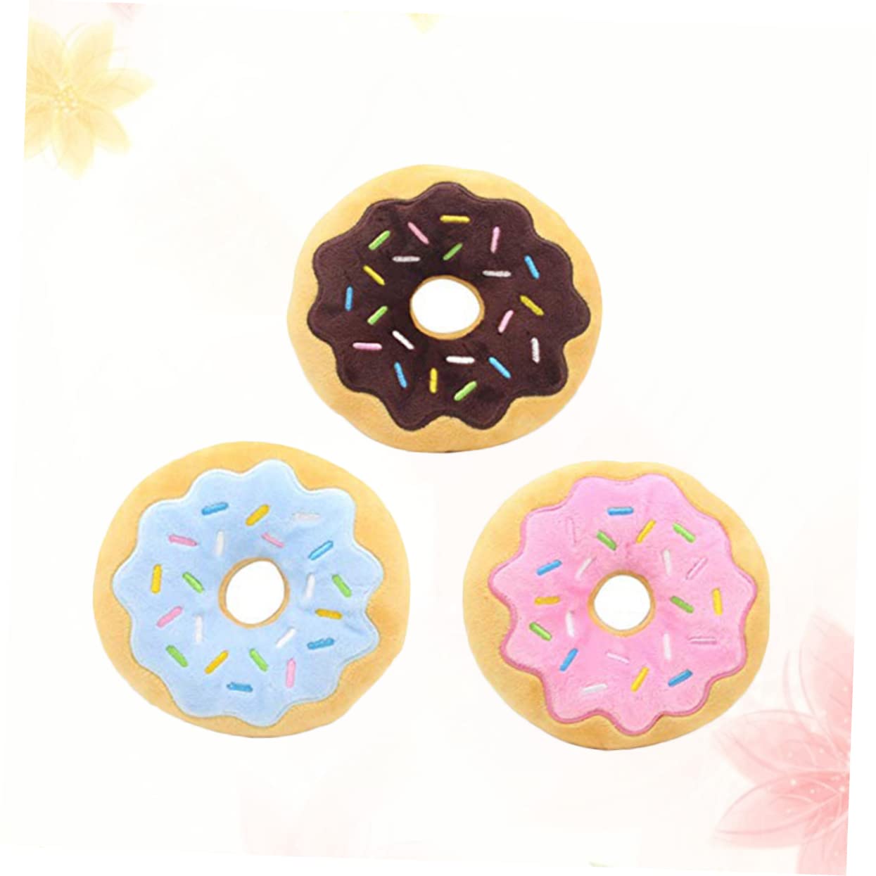 FRCOLOR 9stücke Hund Kauspielzeug Plüsch Donut Quietschspielzeug Für Welpen Interaktives Spielzeug Zur Zahnpflege Langeweile Und Fördert Aktives Spielen Zufälligen Farben