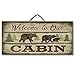 Highland Graphics Bear and Lodge Decor Wood Sign Reads