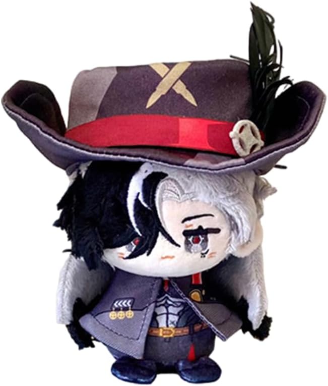 CALEMBOU Anime Plush Keychain, 4.7 Inches Cute HSR Soft Stuffed Keychain for Backpack, Kawaii Anime Doll for Birthday Gifts, Boothill(gray Hair), Small