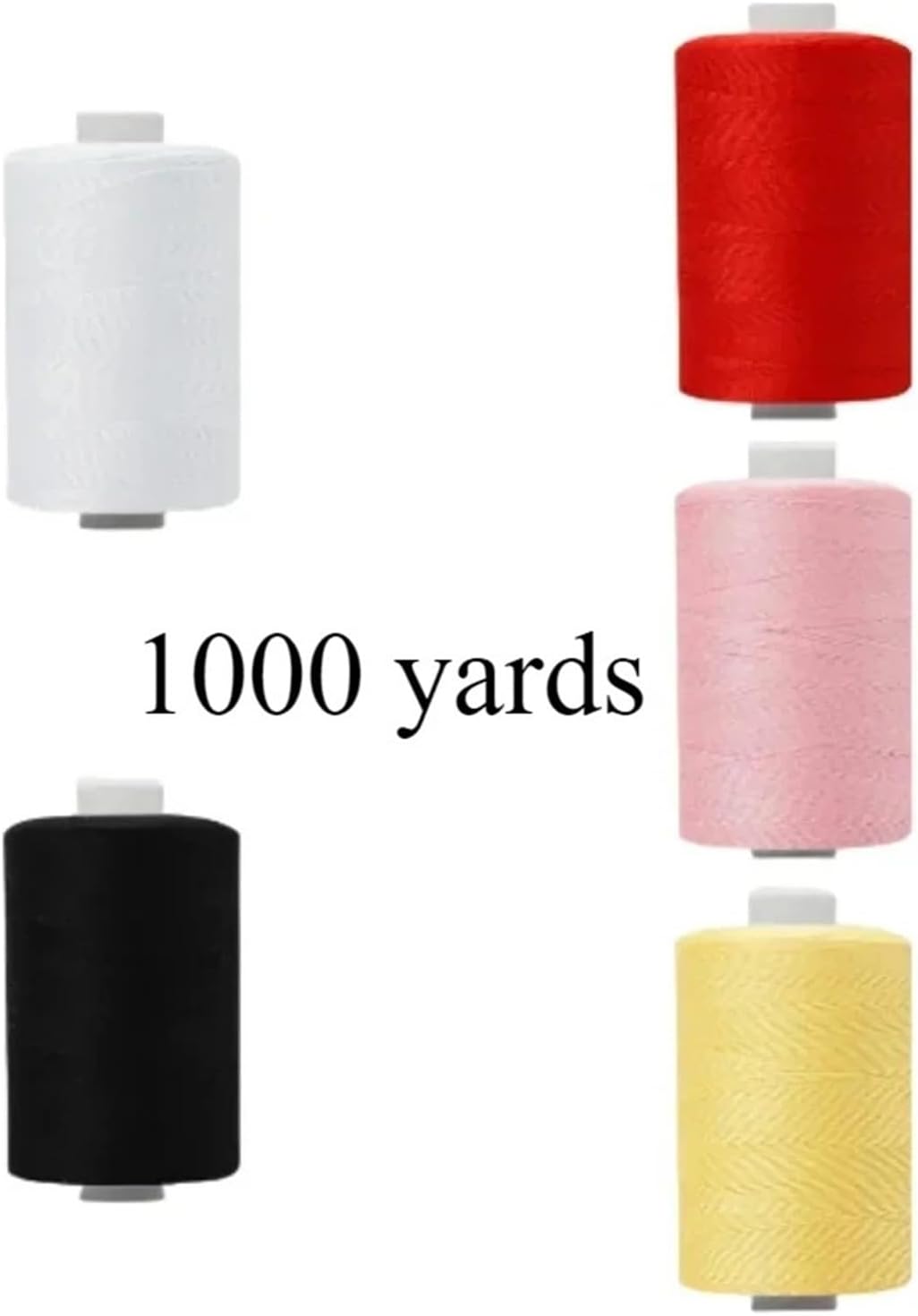 1000Yds Sewing Thread, 402 Overlock & Quilting for Household Machine, Hand, Garment(Black)