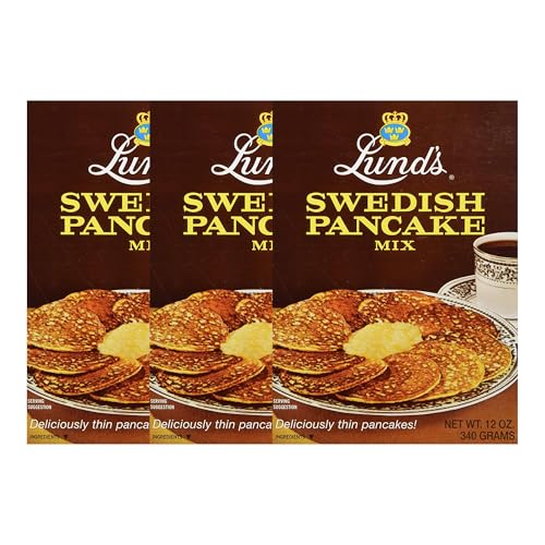 Lund’s Swedish Pancake Mix, Deliciously Thin & Light Pancakes, 12