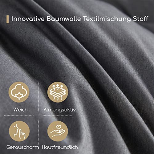 Homyrium Piumino Matrimoniale Invernale 200×220 cm – Piumone Caldo in Piuma e Piumino Naturale (2600 g) – Trapunta Morbida e Traspirante – Certificato OEKO-TEX e RDS, Grigio