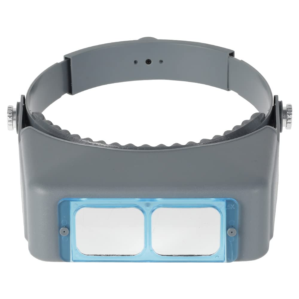 Gafas de Aumento Lente de Aumento montado en la Cabeza Lente HD con 4 Lentes reemplazables para joyería Relojes artesanía reparación (A)